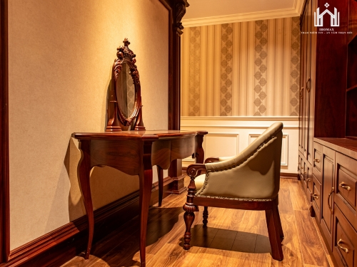 Bàn phấn gỗ mun phong cách cổ điển
