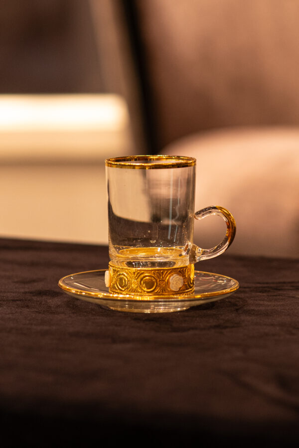 Set 1 cốc 1 đĩa mạ vàng - C/000 GOLD