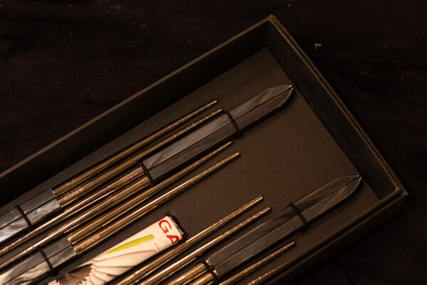 Alternative view of Set 6 đôi đũa inox cán đen - 99-TTALCNMN26/6