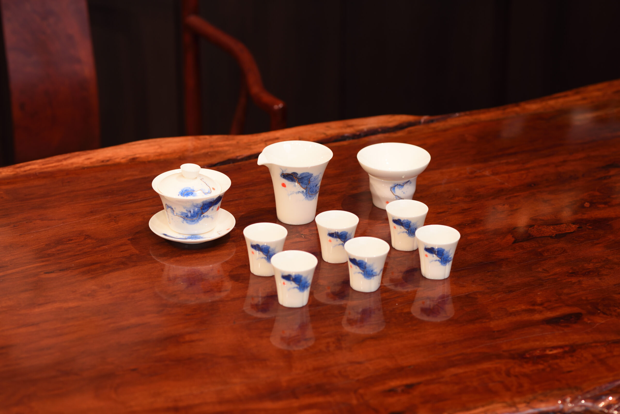 Bộ ấm trà bích lam